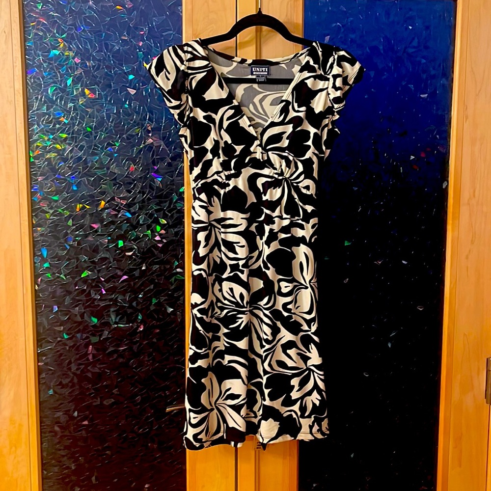 Black and white flower dress